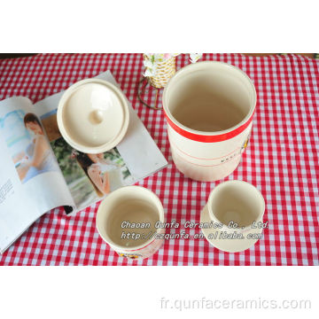 Boîte de conserve de bouteille de stockage ronde pour le thé de sucre de café